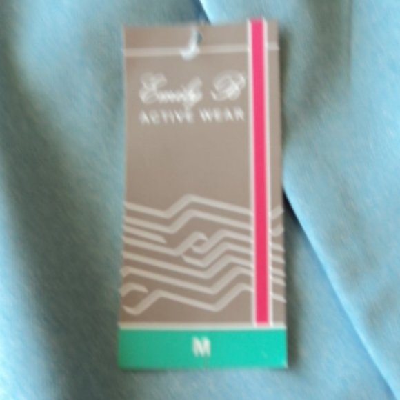 NWT Emily B Activewear Women's Medium Blue Pull On Jacket Half Zipper Fleece - Picture 3 of 8